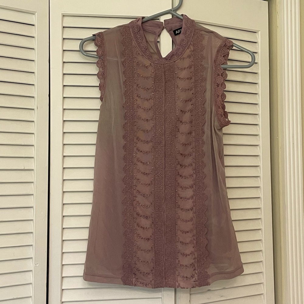 Elegant Women's Mock Neck Button Back Blouse